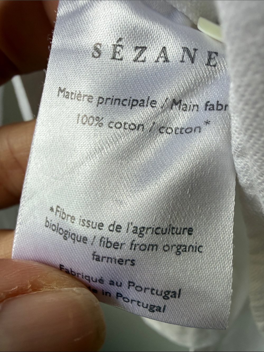Sézane Classic White Button-Up Shirt Staple Cotton size 34 - Picture 6 of 6